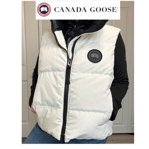 Canada Goose Grandview Cropped White Puffer Vest Women's Small